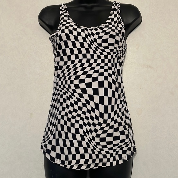 No Boundaries Tops - Women’s size medium tank top, black, and white.